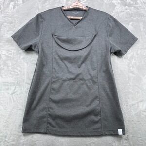 LALABU Dad Shirt Carrier Mens XL Heather Gray Short Sleeve Baby Infant Pouch